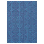 Blue Trellis Modern Stripe Squares en Diamanten Tafelkleed (Voorkant)