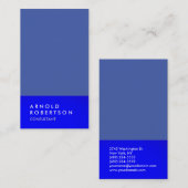 Blue Trendy Modern minimalist Simple Visitekaartje (Voorkant / Achterkant)