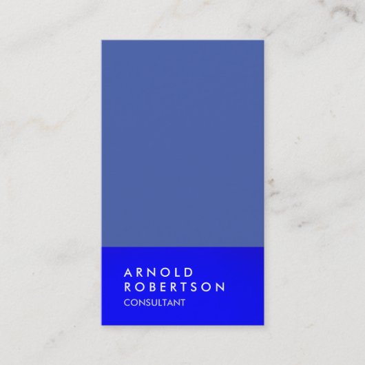 Blue Trendy Modern minimalist Simple Visitekaartje (Voorkant)