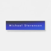 Blue Trendy Modern Professional Deurbordje (Voorkant)