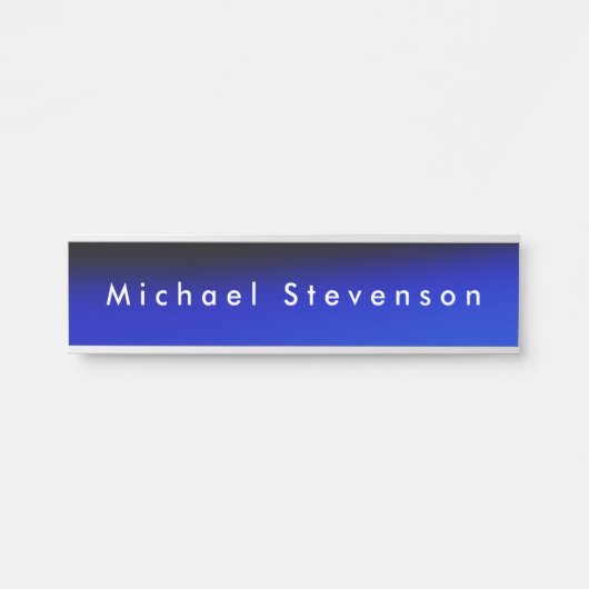 Blue Trendy Modern Professional Deurbordje (Voorkant)