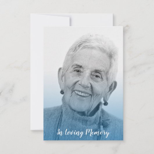 Blue Trendy Transparency Effect Funeral Dear Ones (Voorkant)