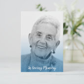 Blue Trendy Transparency Effect Funeral Dear Ones (Staand voorkant)