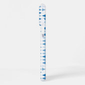 blue triangle pattern background iPhone hoesje (Linkerkant)