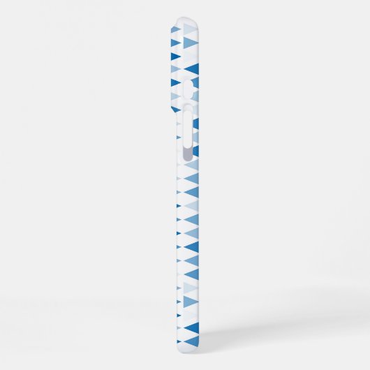 blue triangle pattern background iPhone hoesje (Linkerkant)