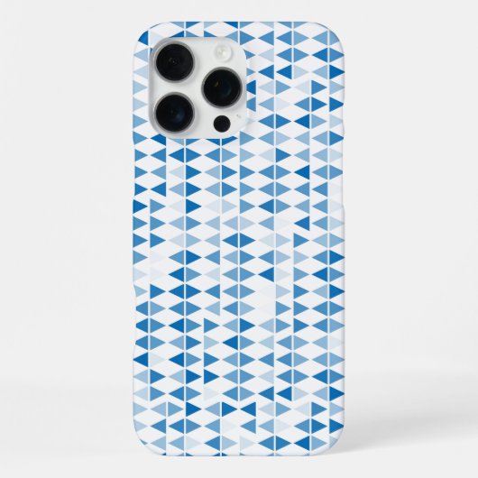 blue triangle pattern background iPhone hoesje (Achterkant)