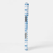 blue triangle pattern background iPhone hoesje (Rechterkant)