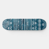 Blue Tribal Abstract Geometric Pattern Aangepaste  Persoonlijk Skateboard (Horizontaal)
