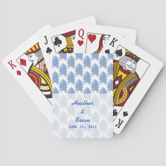 Blue Tribal Arrows speelkaarten (Achterkant)