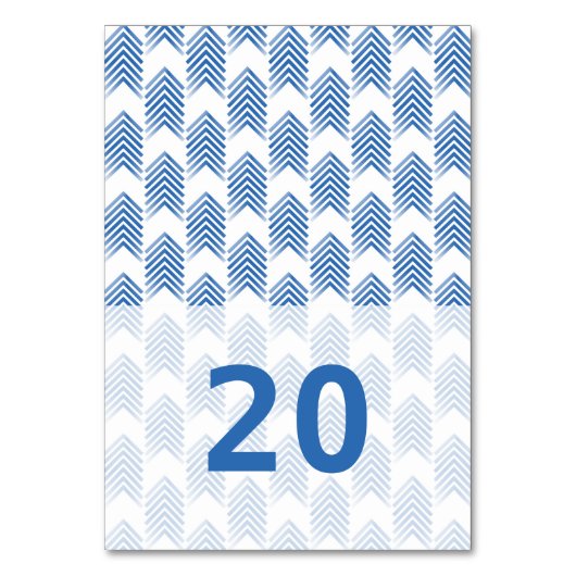 Blue Tribal Arrows Table Kaart (Voorkant)