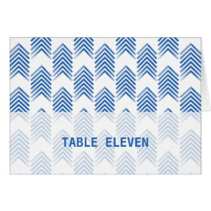 Blue Tribal Arrows Table Number Kaart