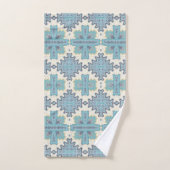 Blue Tribal Bathroom Towel set Bad Handdoek (Handdoek)