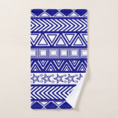 Blue Tribal Design Bad Handdoek (Handdoek)
