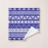 Blue Tribal Design Bad Handdoek (Wasdoekje)