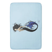 Blue Tribal Mermaid Badmat (Voorkant Verticaal)