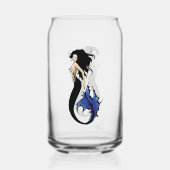 Blue Tribal Mermaid Blikvorm Glas (Voorkant)