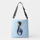 Blue Tribal Mermaid Crossbody Tas (Voorkant)