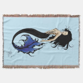 Blue Tribal Mermaid Deken (Voorkant)