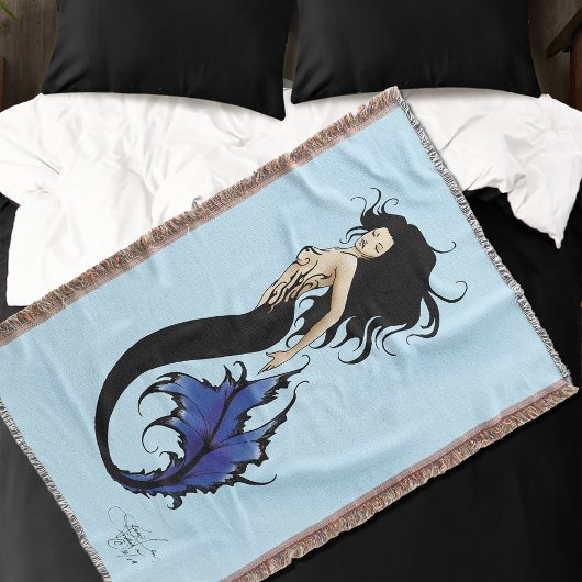 Blue Tribal Mermaid Deken