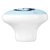 Blue Tribal Mermaid Keramische Knop (Zijkant)