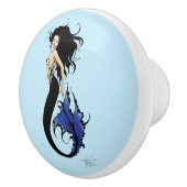 Blue Tribal Mermaid Keramische Knop (Rechts)