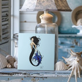 Blue Tribal Mermaid Tegeltje