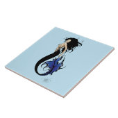 Blue Tribal Mermaid Tegeltje (Zijkant)