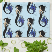 Blue Tribal Mermaid Theedoek (Gevouwen)