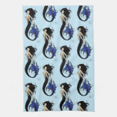 Blue Tribal Mermaid Theedoek (Verticaal)