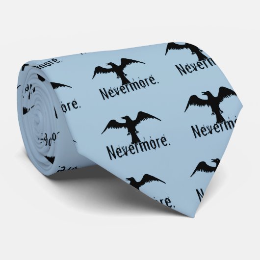 Blue Tribal Raven Nevermore Stropdas (Opgerold)