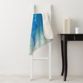 Blue Tribal Stingray Sherpa Deken (In situ)