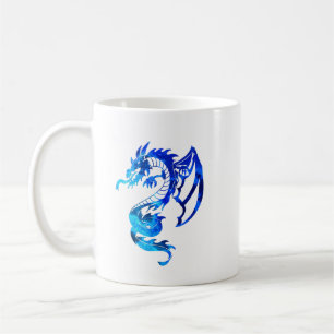 Blue Tribal Tattoo Dragon Koffiemok