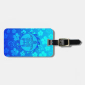 Blue Tribal Turtle Sun Bagagelabel (Voorkant horizontaal)