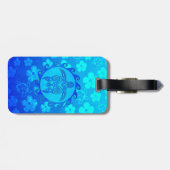 Blue Tribal Turtle Sun Bagagelabel (Achterkant horizontaal)