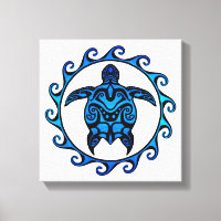 Blue Tribal Turtle Sun