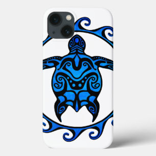 Blue Tribal Turtle Sun Case-Mate iPhone Case