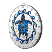 Blue Tribal Turtle Sun Dartbord (Voorkant Rechts)