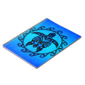 Blue Tribal Turtle Sun Notitieboek (Linkerzijde)