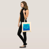 Blue Tribal Turtle Sun Tote Bag (Voorkant (model))