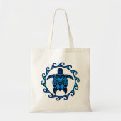 Blue Tribal Turtle Sun Tote Bag (Voorkant)