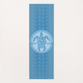 Blue Tribal Zee Turtle Yoga Mat