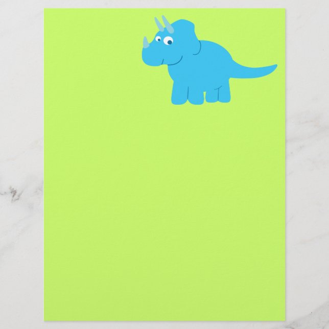 Blue Triceratops Dinosaur (Voorkant)
