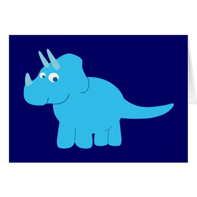 Blue Triceratops Dinosaur (Voorkant Horizontaal)