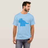Blue Triceratops Dinosaur T-shirt (Voorkant volledig)