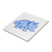 Blue Triceratops Tegeltje (Zijkant)