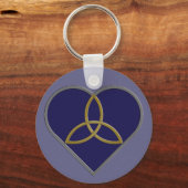Blue Trinity Heart Keychain (Voorkant)