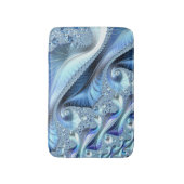 Blue Trippy Psychedelic Fine Fractal Art Badmat (Voorkant Verticaal)