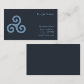 Blue Triskelion Visitekaartje (Voorkant / Achterkant)
