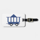 Blue Trolley Car Icon  Railway Wagon Bagagelabel (Voorkant horizontaal)
