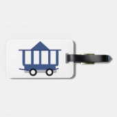 Blue Trolley Car Icon  Railway Wagon Bagagelabel (Achterkant horizontaal)